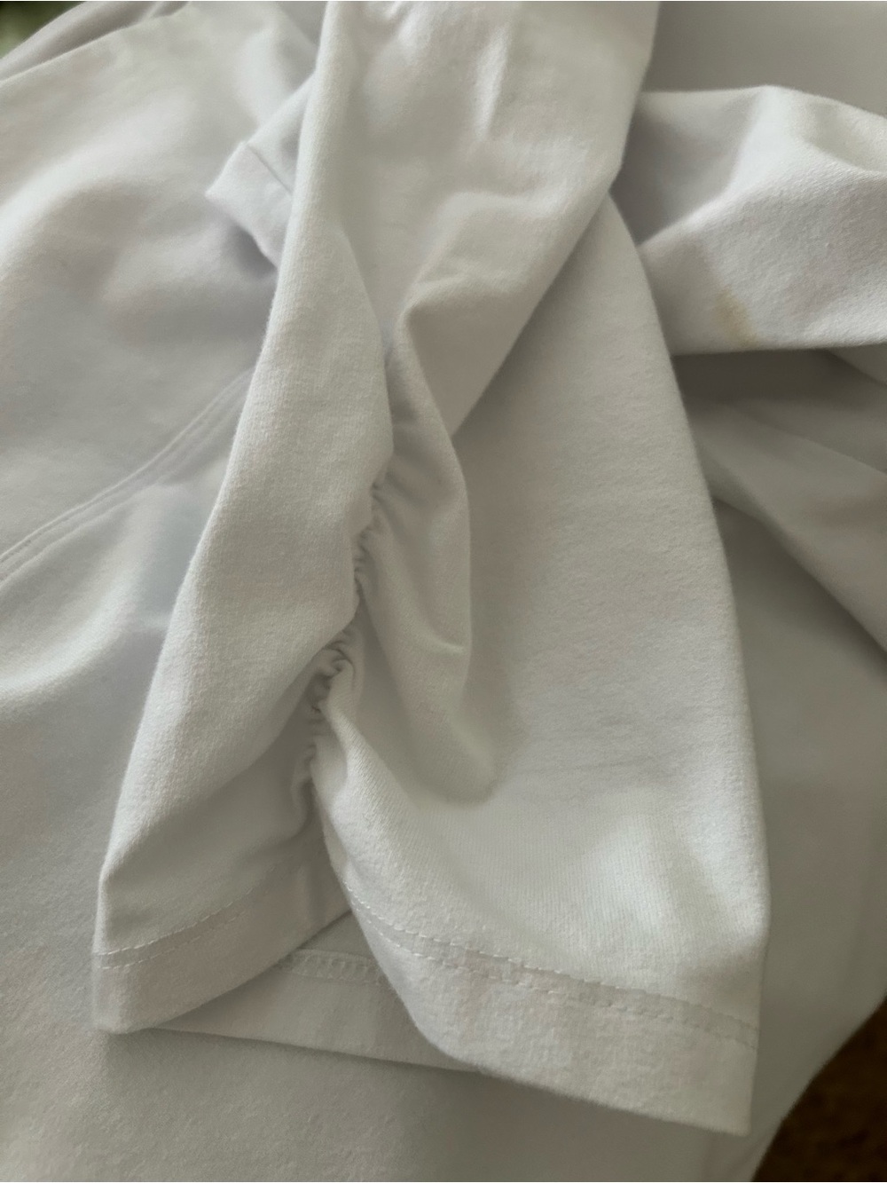 Soft Surroundings Ivory Cropped Pants with Gathered Hem